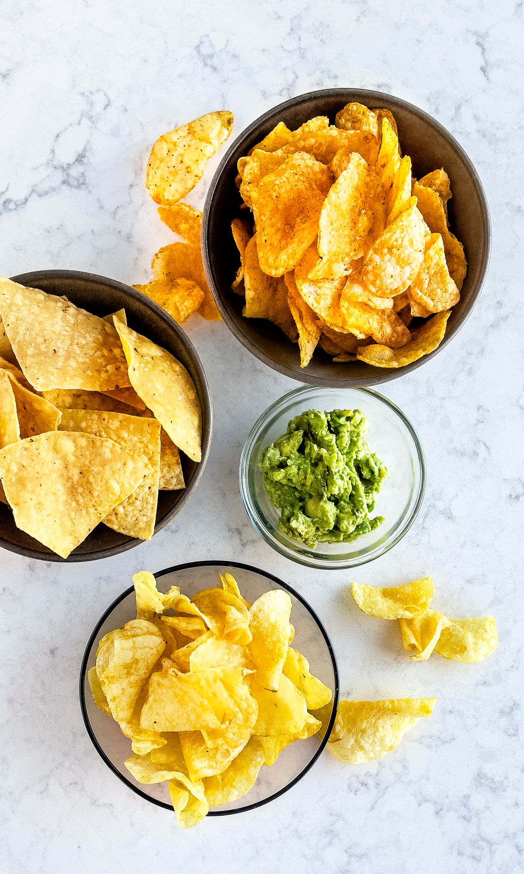 Patatas fritas y snacks que contienen azúcar