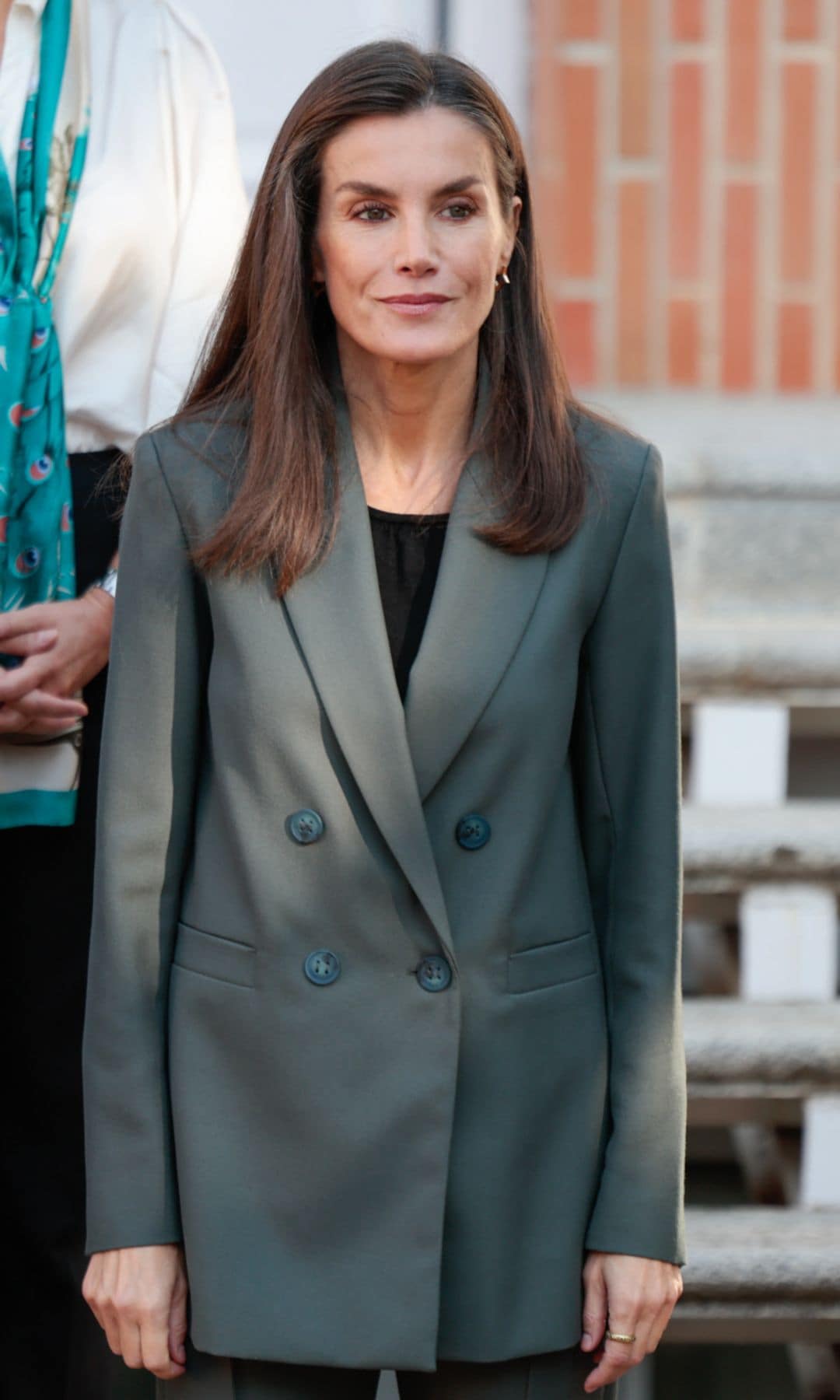 Spanish Queen Letizia during audience with representatives of Code.Org in Madrid November 12, 2024.