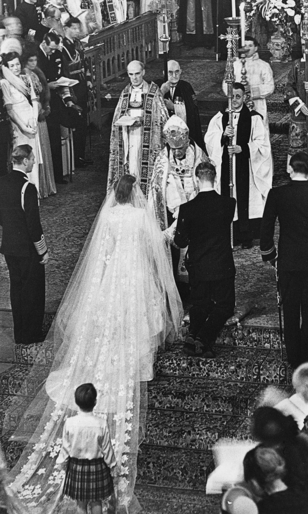 Isabel II el día de su boda