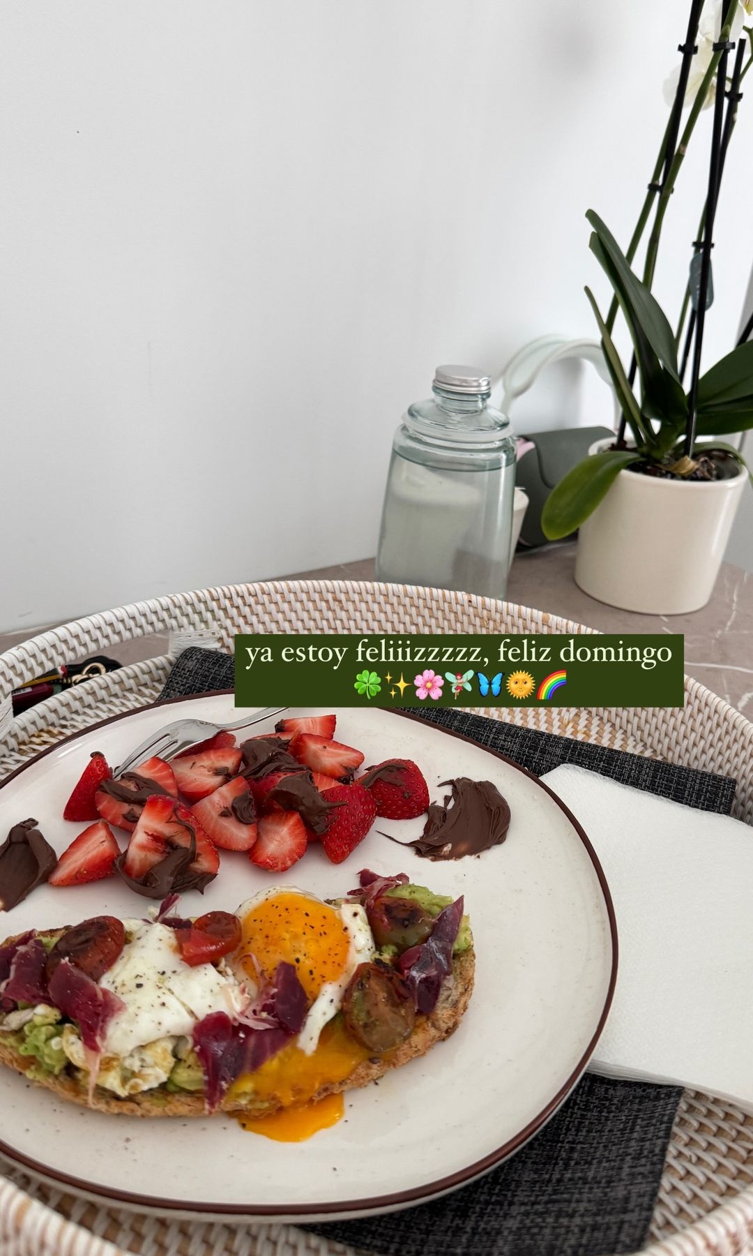 El desayuno sano de la creadora de contenido un domingo