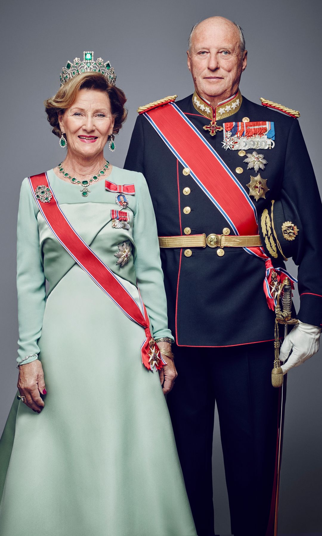 Los reyes Harald y Sonia de Noruega