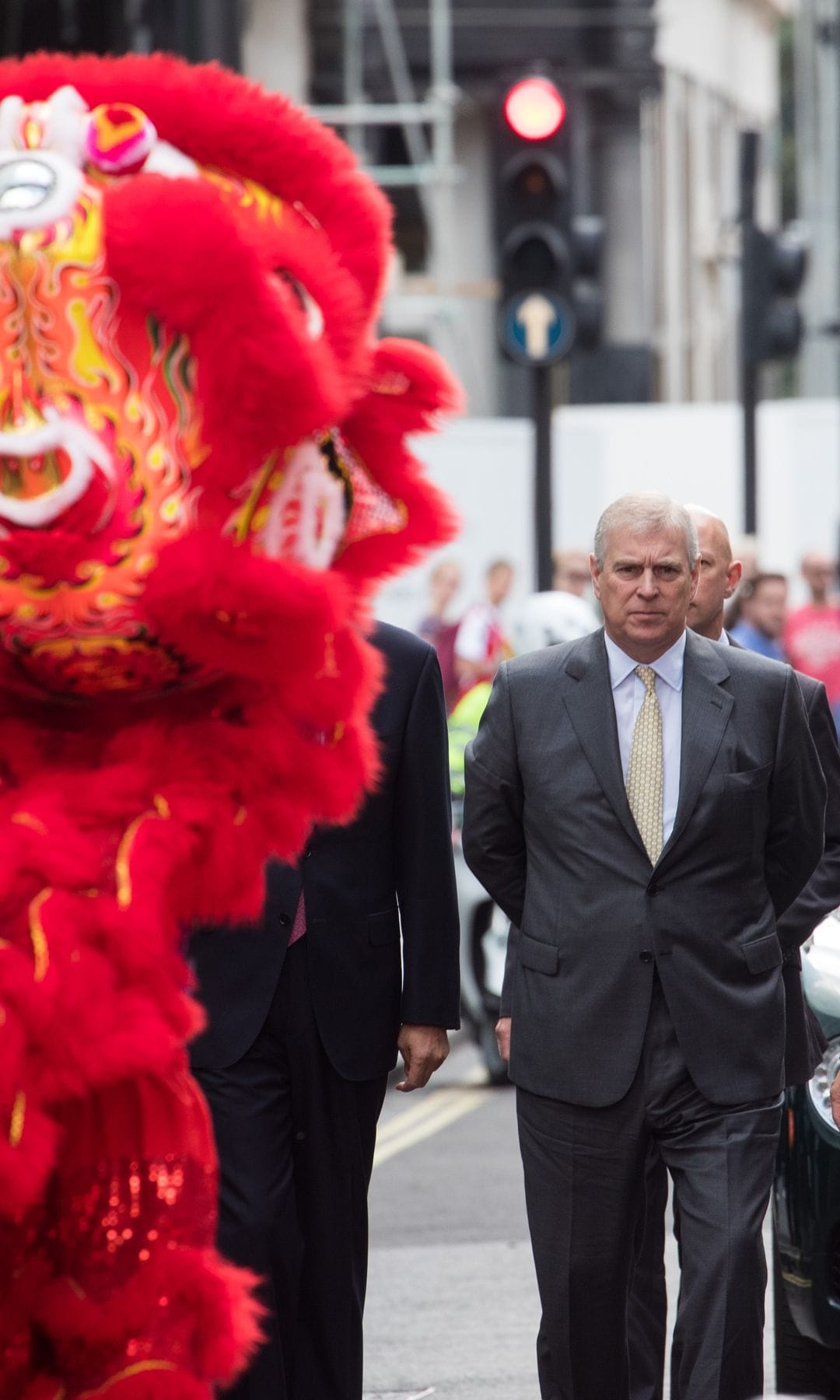 LONDON, ENGLAND - JULY 25: Prince Andrew, Duke of York attends as The Duke Of York visits China Town for the inauguration of the Chinese Gate on July 25, 2016 in London, England. (Photo by Luca Teuchmann/WireImage)