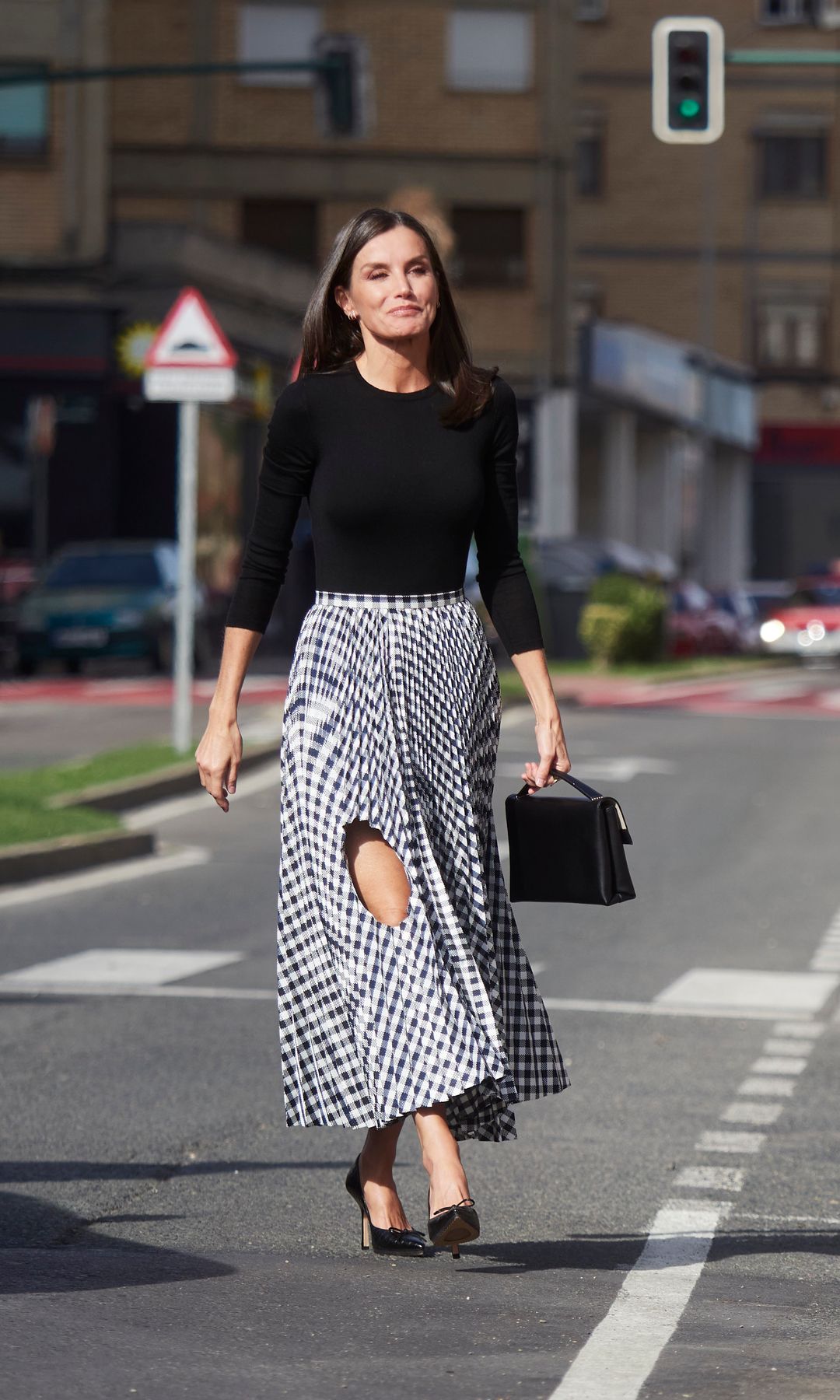 La reina Letizia, llegando al Festival de Cine Opera Prima Ciudad de Tudela (2022)