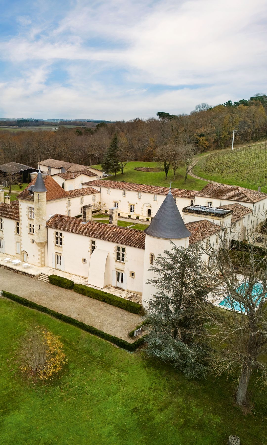 Una vista aérea del castillo, que perteneció a la familia del ilustre artista de la "Belle Époque", Henri de Toulouse-Lautrec