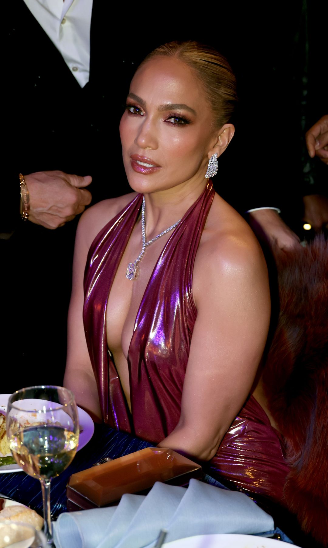 Jennifer Lopez en la cena pre-Grammy 