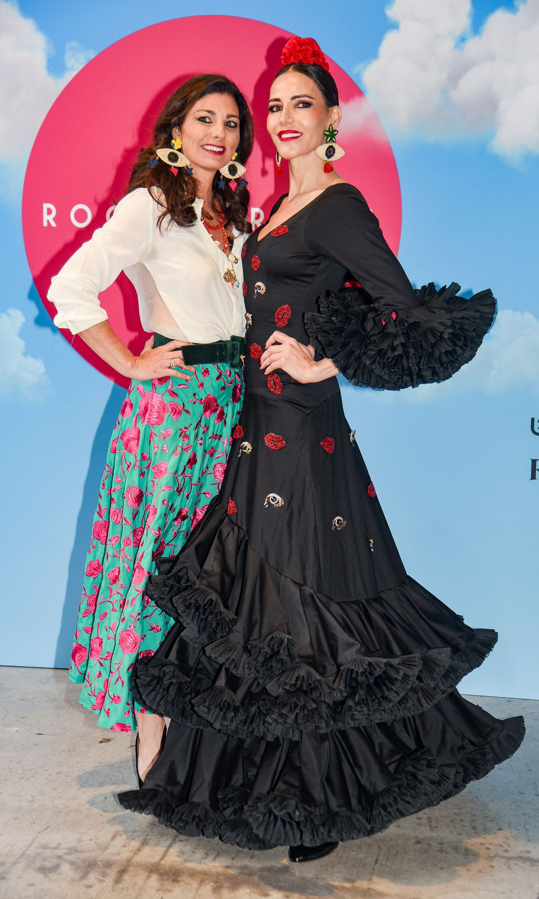 Rocío Peralta con Adriana Abascal en su desfile