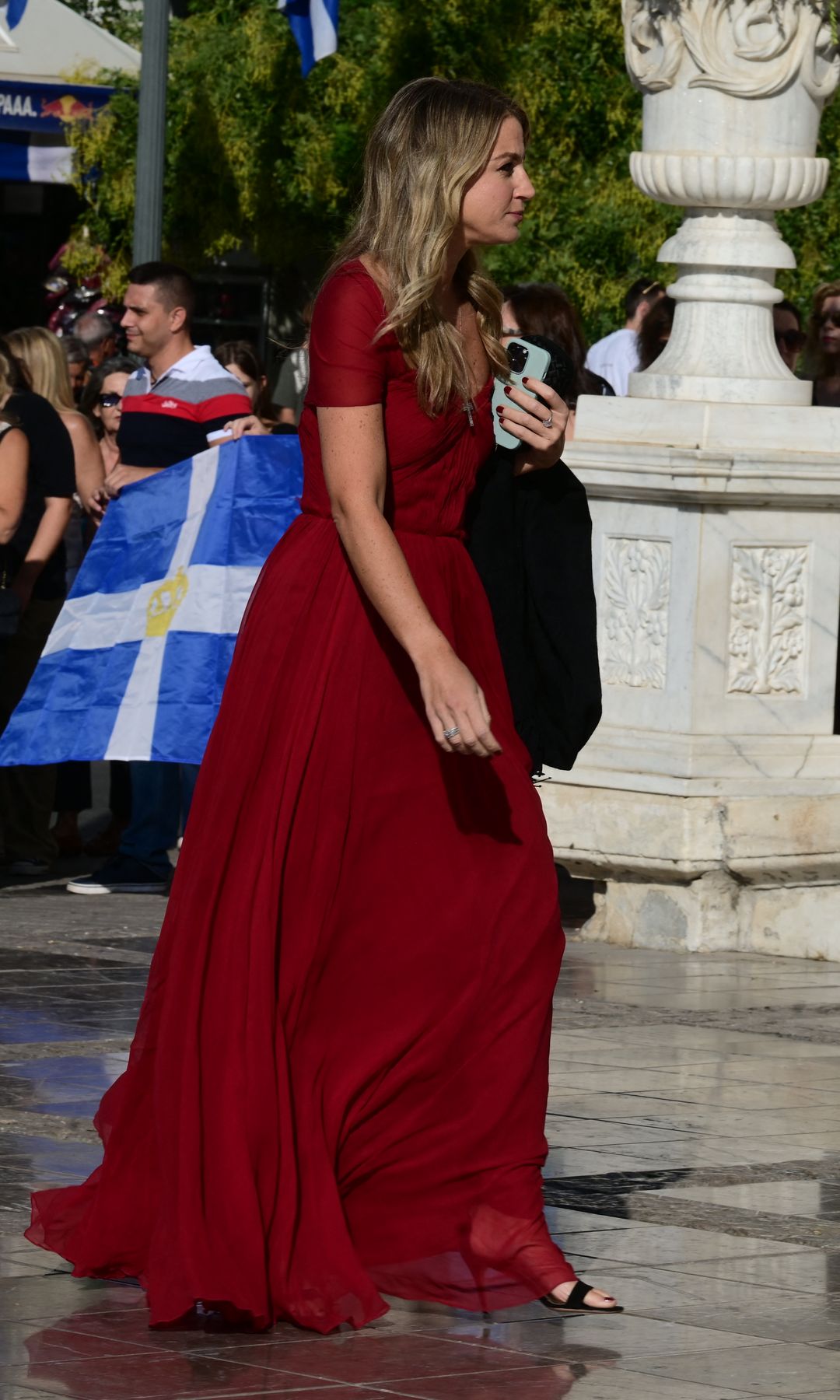 Chrysi Vardinogiannis en la boda de Teodora de Grecia