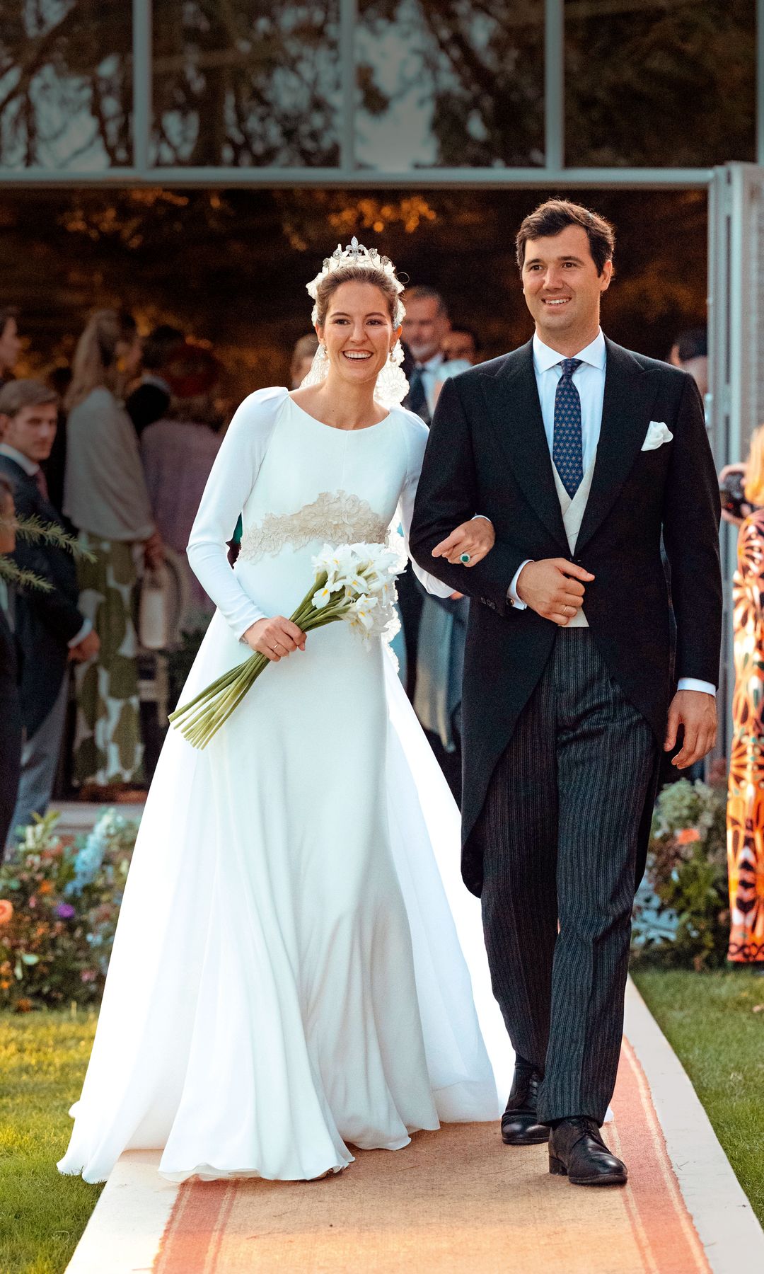 Victoria López-Quesada y Enrique Moreno de la Cueva en su boda