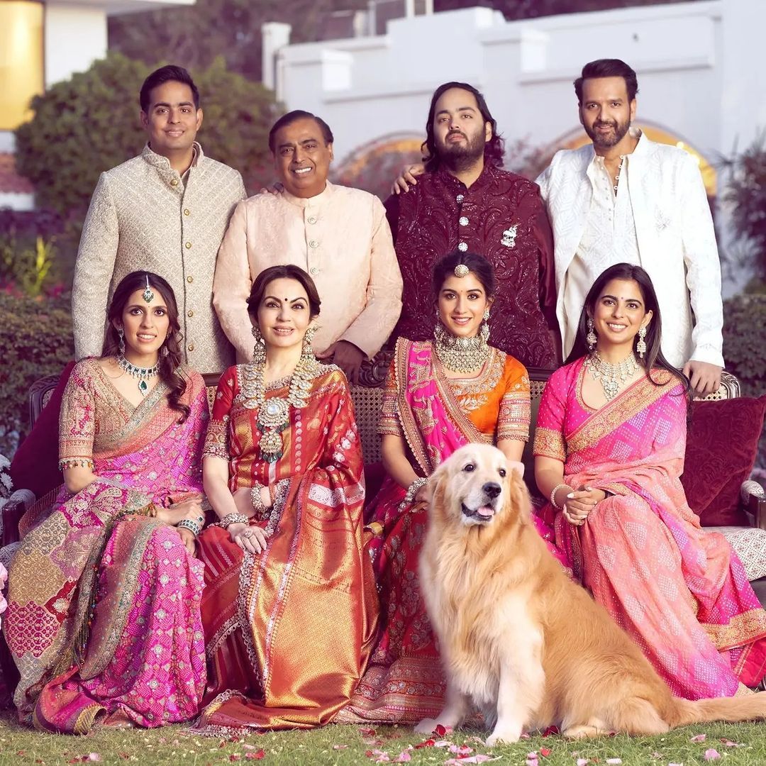 'Happy', el perro de la familia Ambani que se robó las miradas en la boda de Anant y Radhika Merchant
