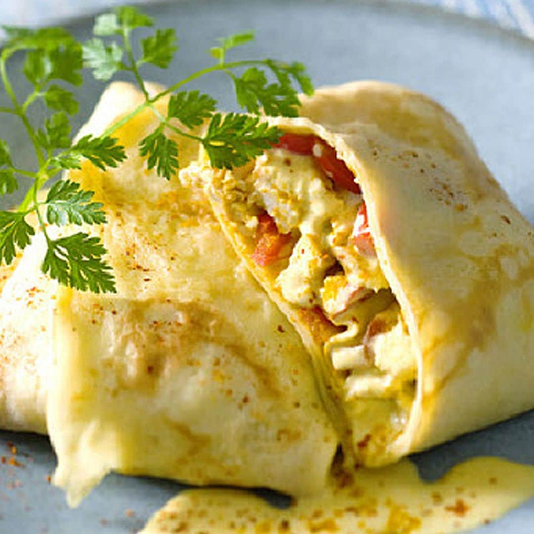 Crepes de pollo al curry