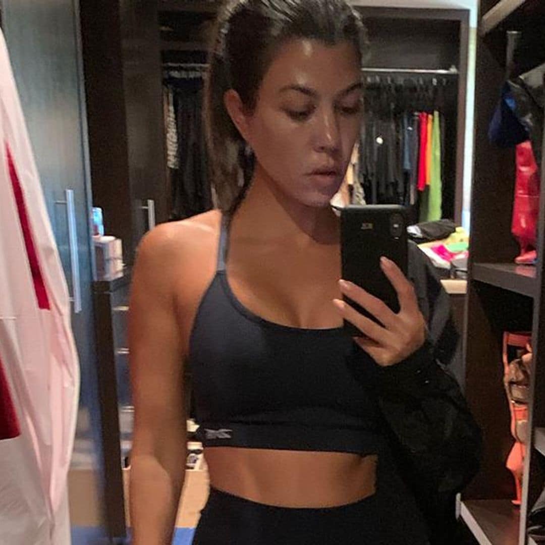 Kourtney Kardashian tiene el estilo fitness ideal para entrenar cómoda y segura