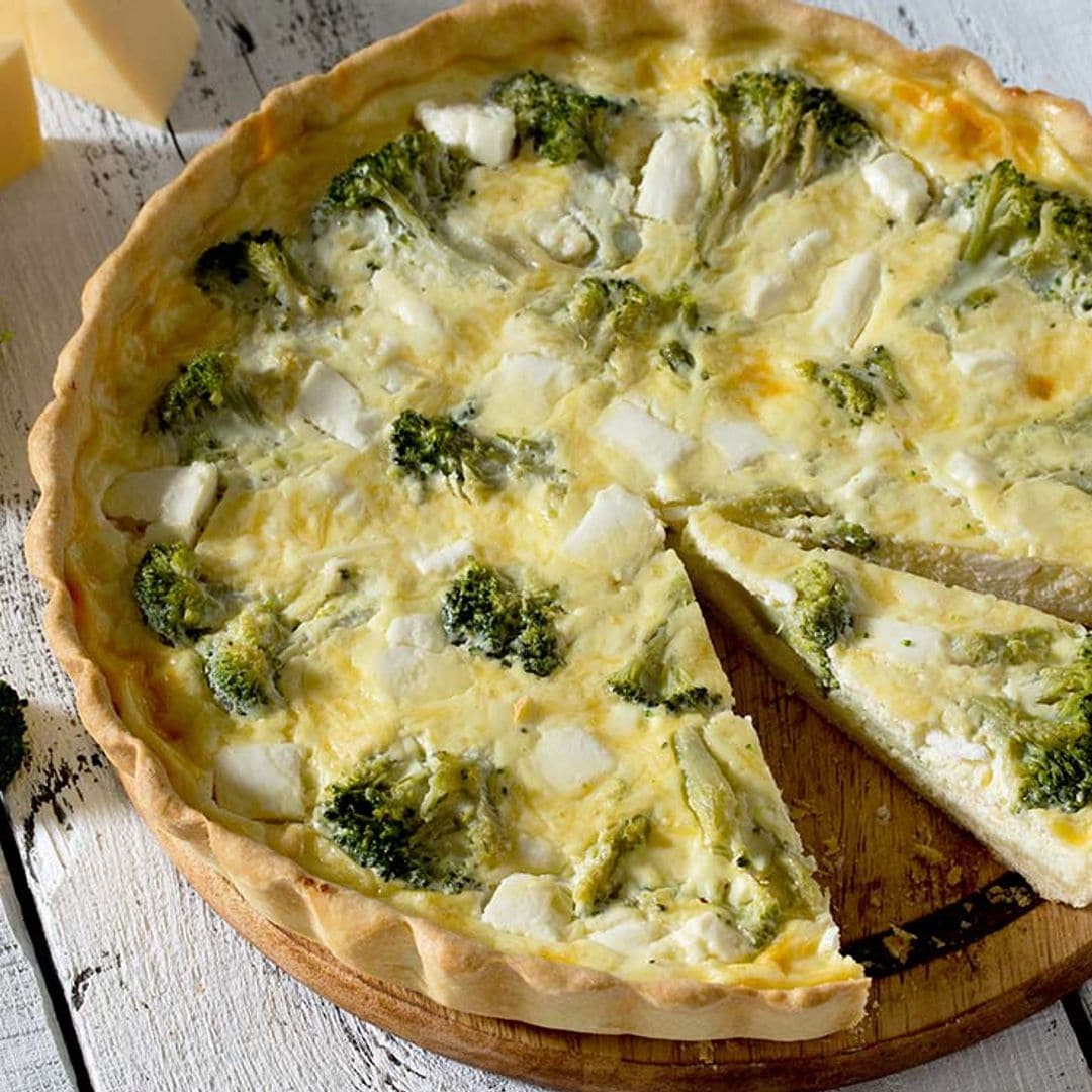 Quiche de brócoli y queso de cabra