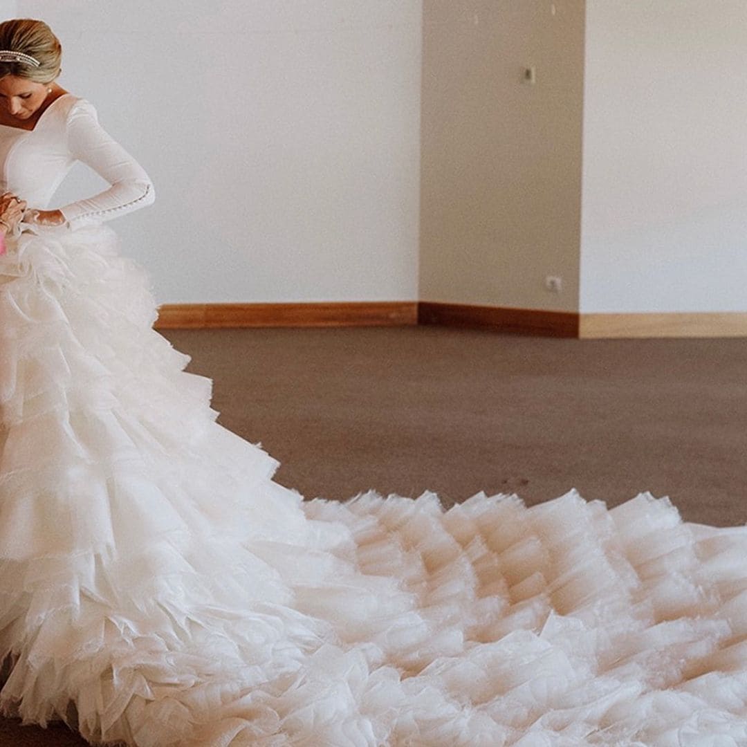 La gran boda de Lucía en Albacete, la novia de los cuatro metros de cola desmontable