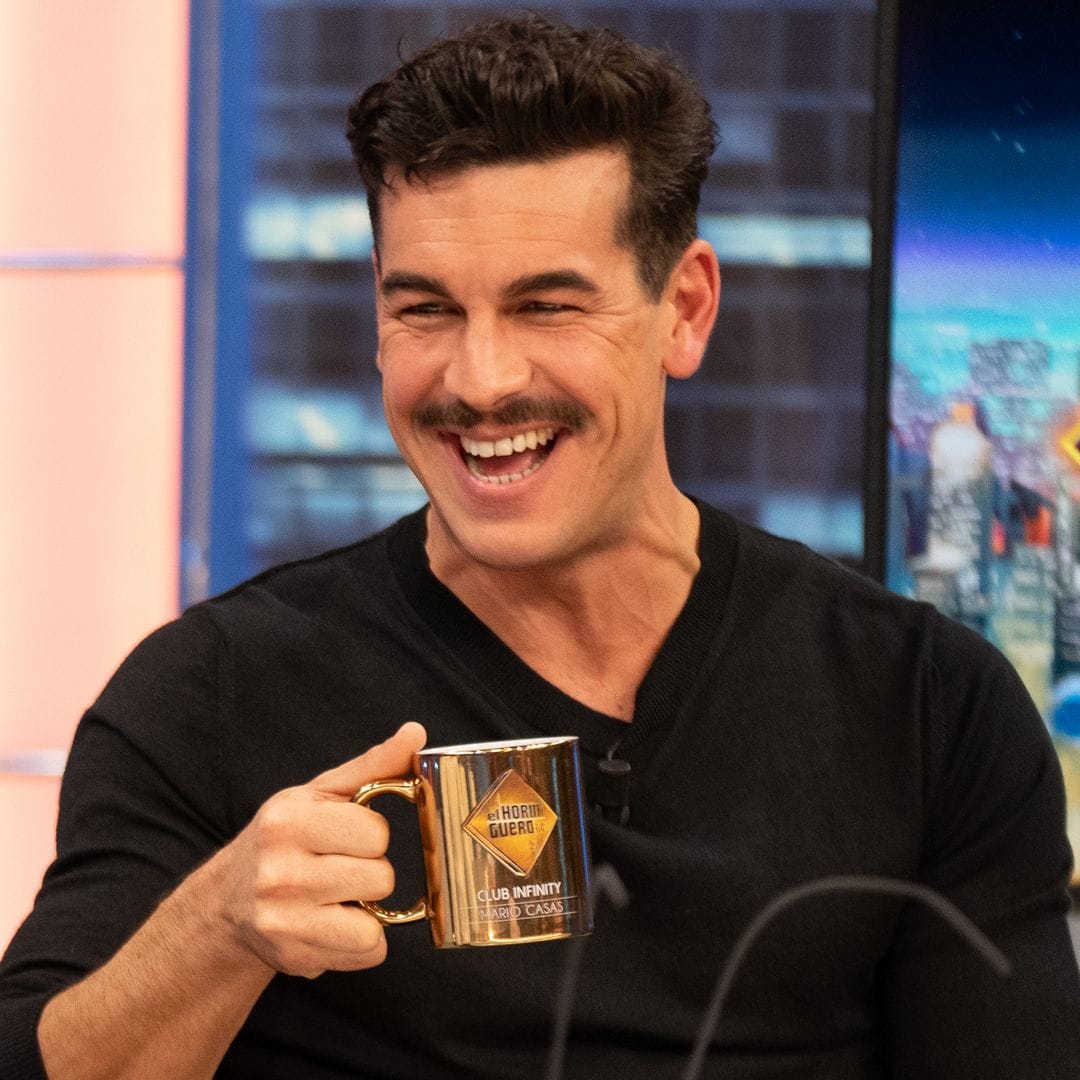 Actor Mario Casas and presenter Pablo Motos on tv show "El Hormiguero"  in Madrid,