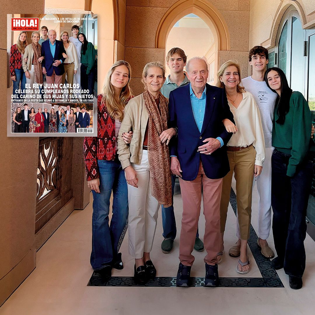 El rey Juan Carlos celebra su cumpleaños rodeado del cariño de sus hijas y sus nietos: las imágenes y los detalles