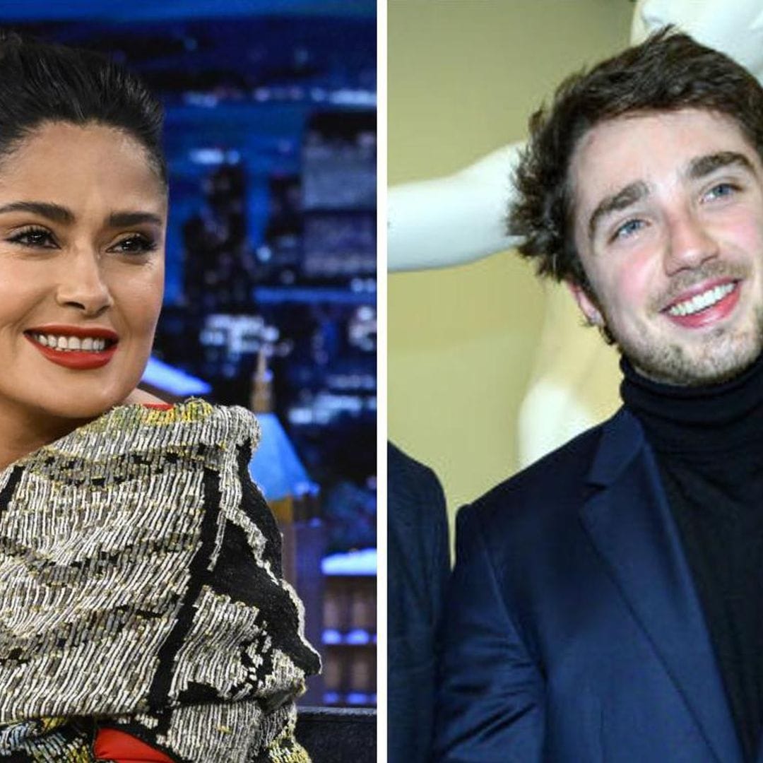 Salma Hayek celebró con una divertida serenata el cumpleaños 25 de su hijastro, François Jr.