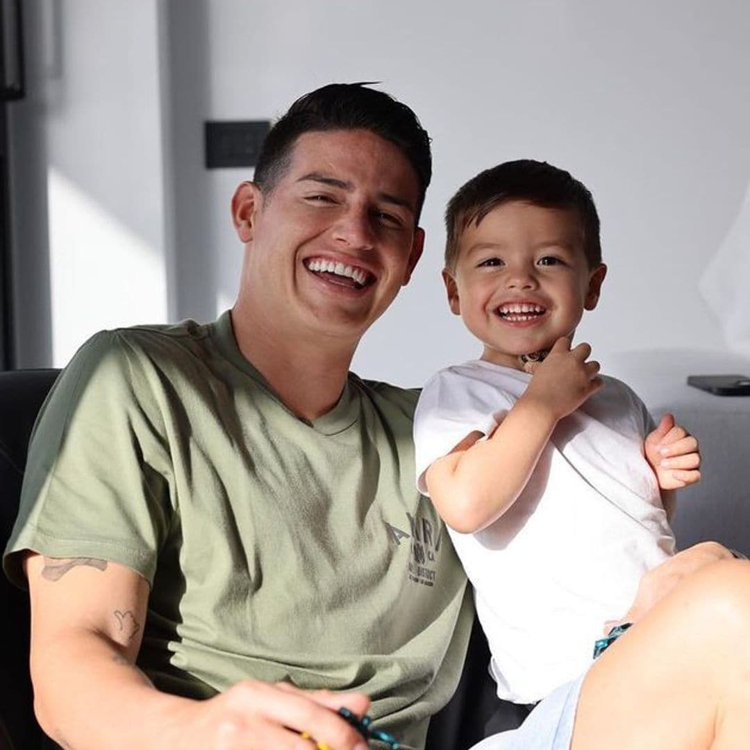 'Samu', el hijo menor de James Rodríguez, también se une a la celebración de Colombia