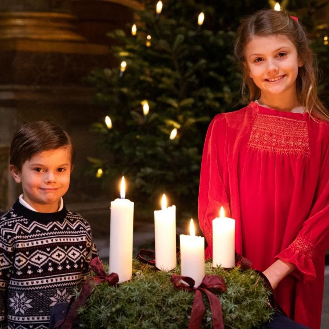 Estelle y Oscar de Suecia, protagonistas de un mágico cuento de Navidad