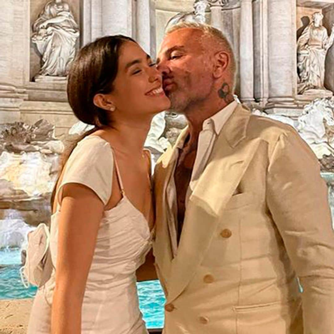 La 'dolce vita' de Gianluca Vacchi y Sharon Fonseca en Roma: se declaran su amor en la Fontana de Trevi