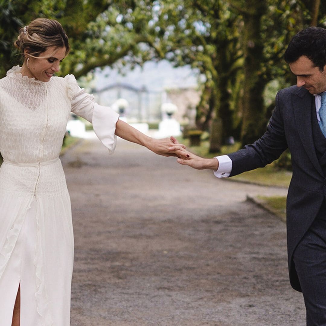 Un vestido sostenible y desmontable para la boda de María en Asturias