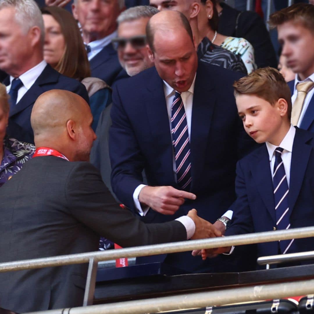 La inesperada presencia del príncipe George en la final de la Copa inglesa junto a su padre y su saludo a Guardiola