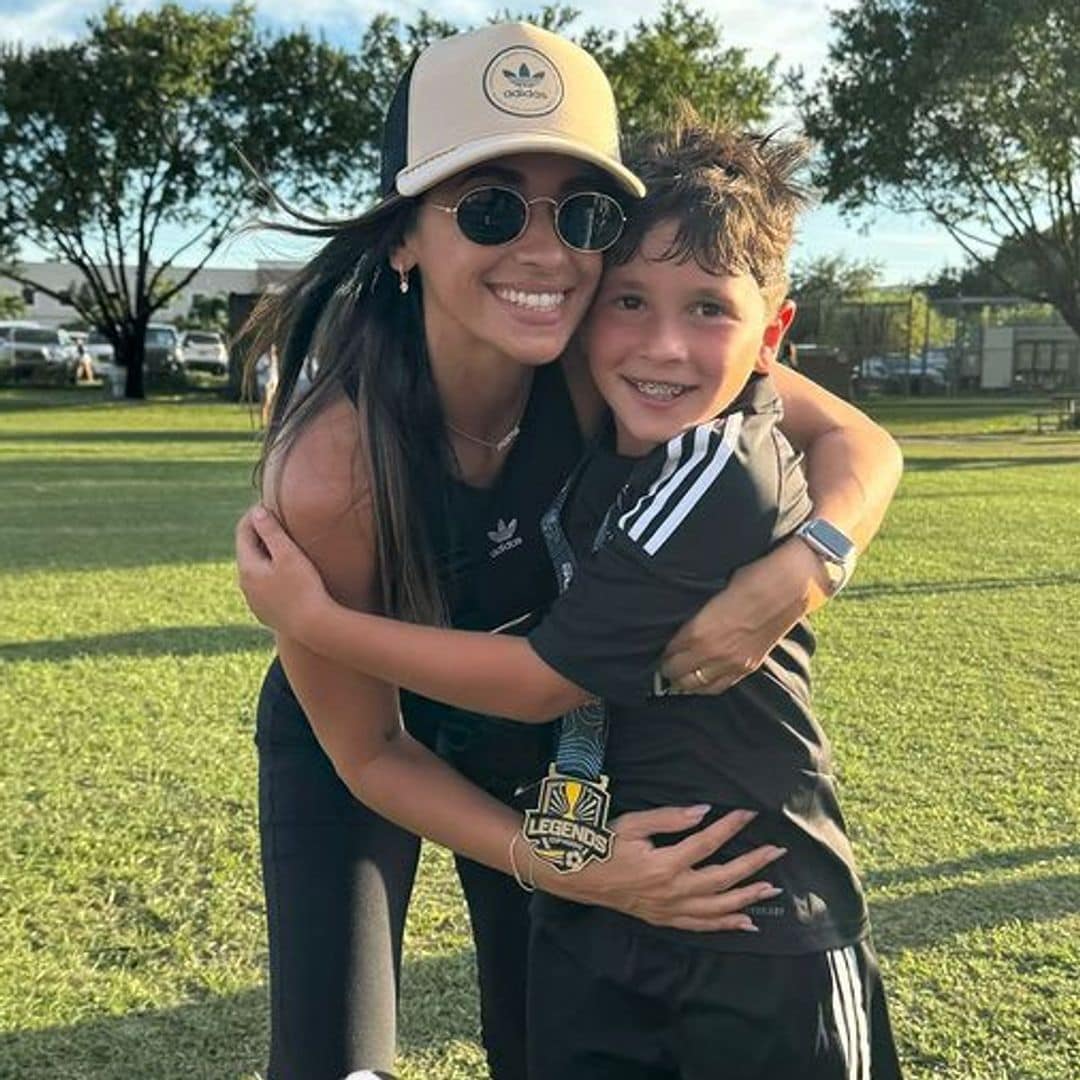 Orgullosa, Antonela Roccuzzo celebra el triunfo de su pequeño Mateo