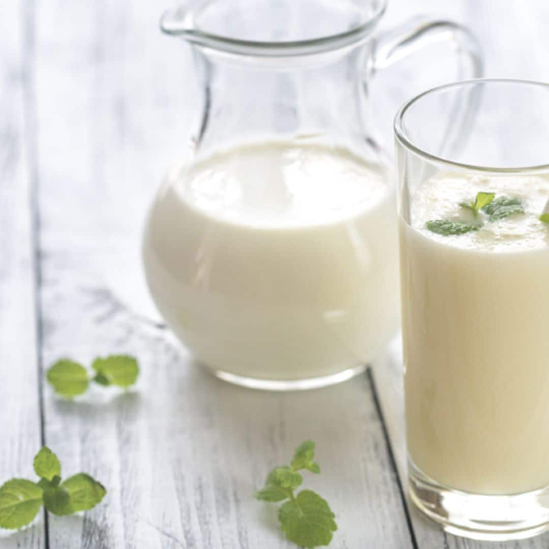 Leche helada con pera y plátano