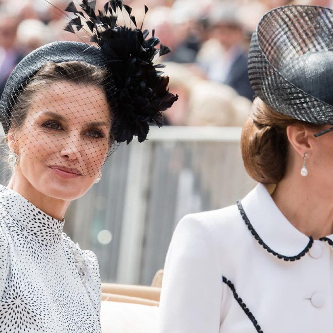 El día que doña Letizia volvió a llevar tocado para su cita con la realeza europea