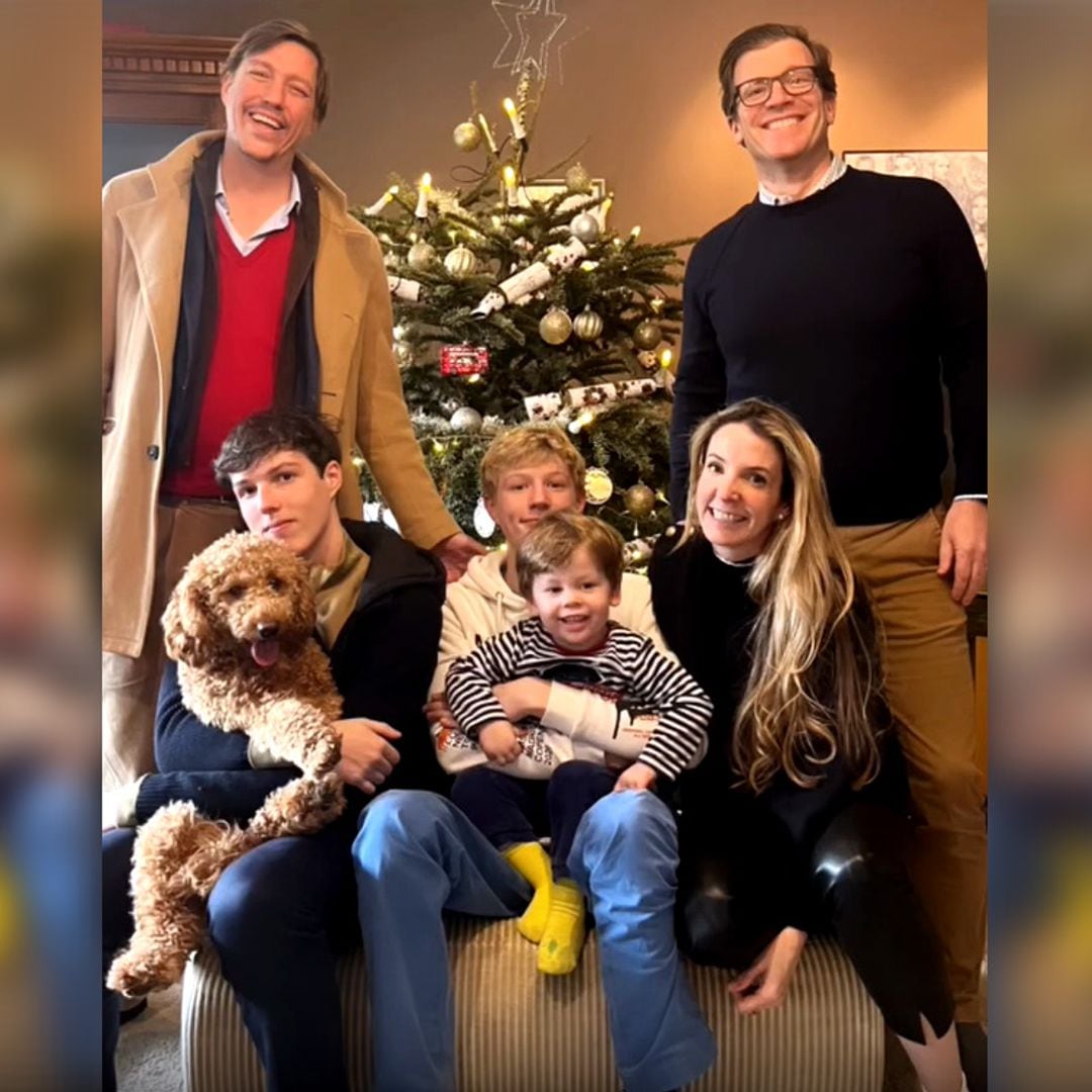 Tessy de Luxemburgo posa con su ex, su actual marido y los hijos que tiene con ambos: 'Todos mis chicos'