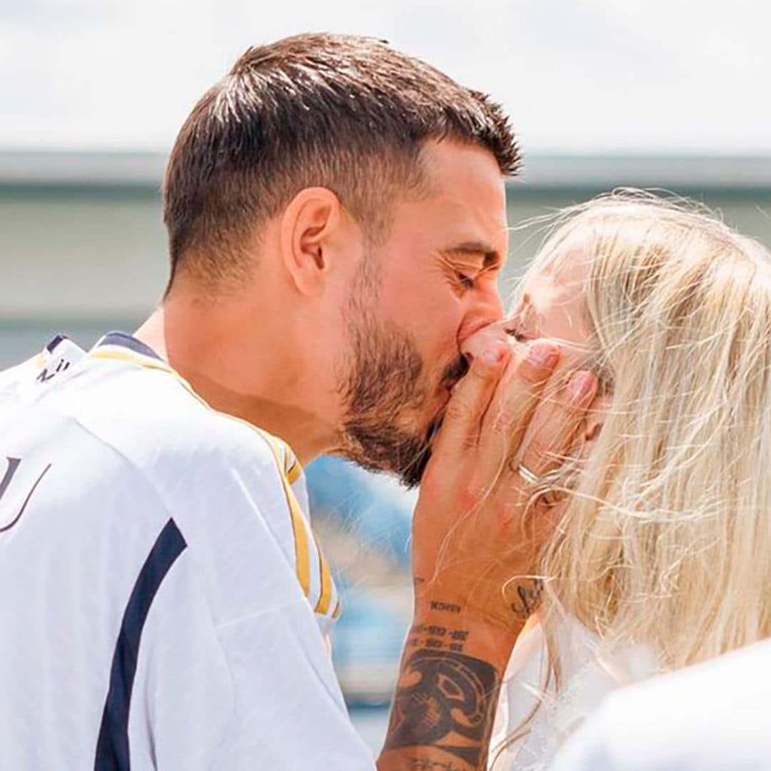 De la euforia a las lágrimas: Joselu, el héroe del Real Madrid, le dedica los goles a su mujer y sus hijos