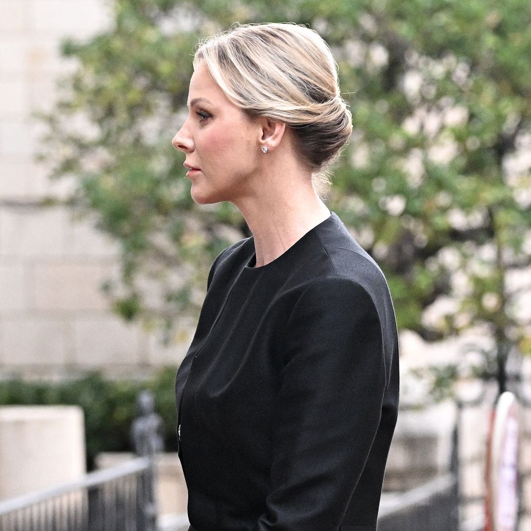 Princess Charlene of Monaco during the funeral ceremony for Didier Guillaume, in Monaco, on January 23, 2025.