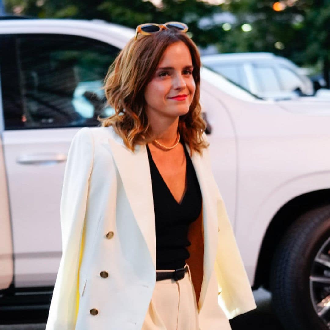 Emma Watson, la más elegante del tenis con el traje 'Old Money' que triunfa también en Zara