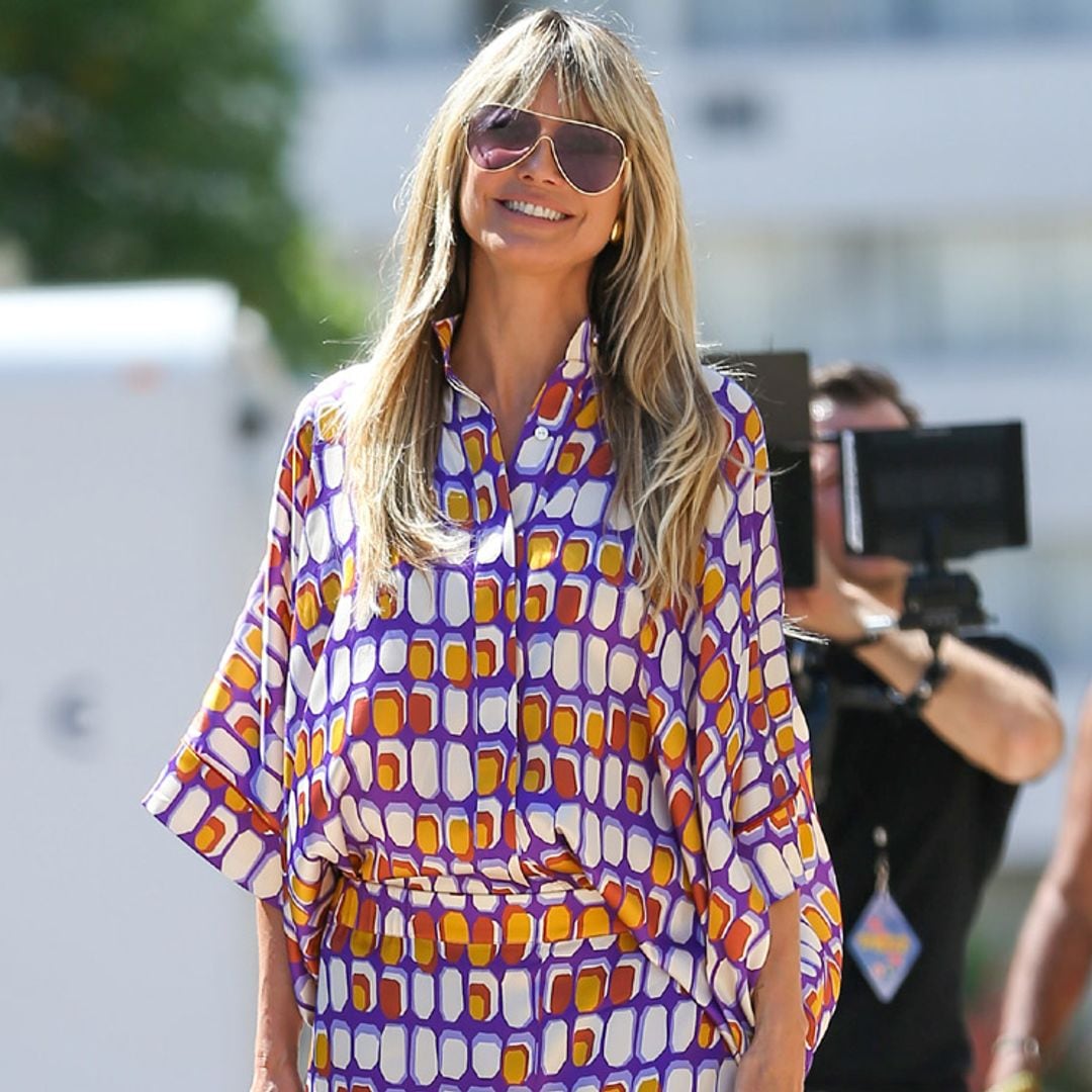 El look pijamero que no esperábamos ver en Heidi Klum es perfecto para la vuelta a la oficina