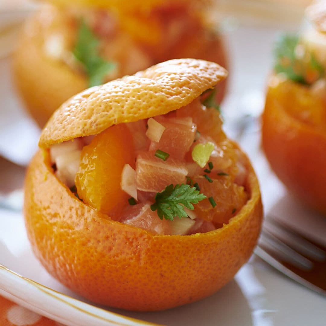 Mandarinas rellenas de salmón