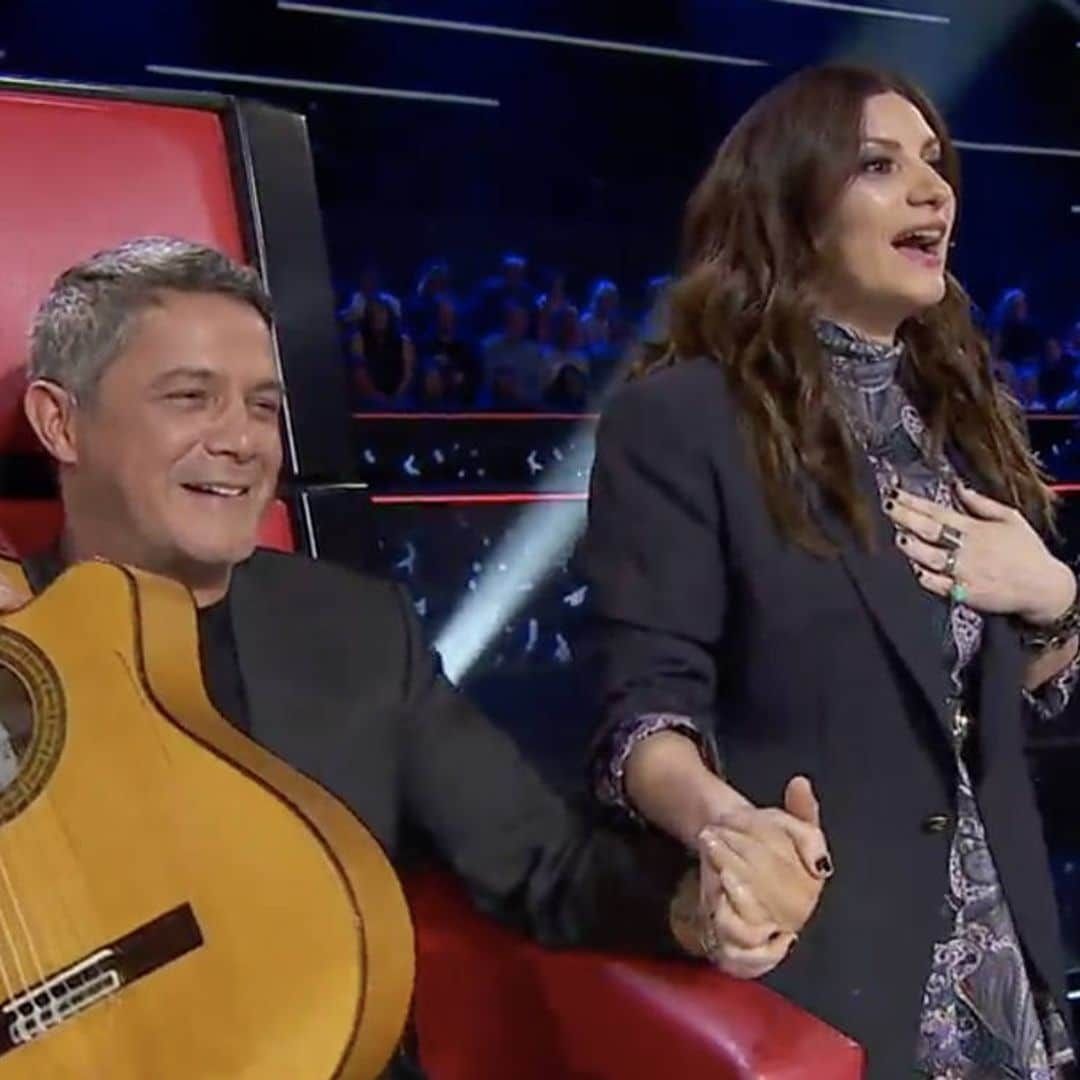 Laura Pausini, 'desesperada' con Alejandro Sanz porque los concursantes se van con él