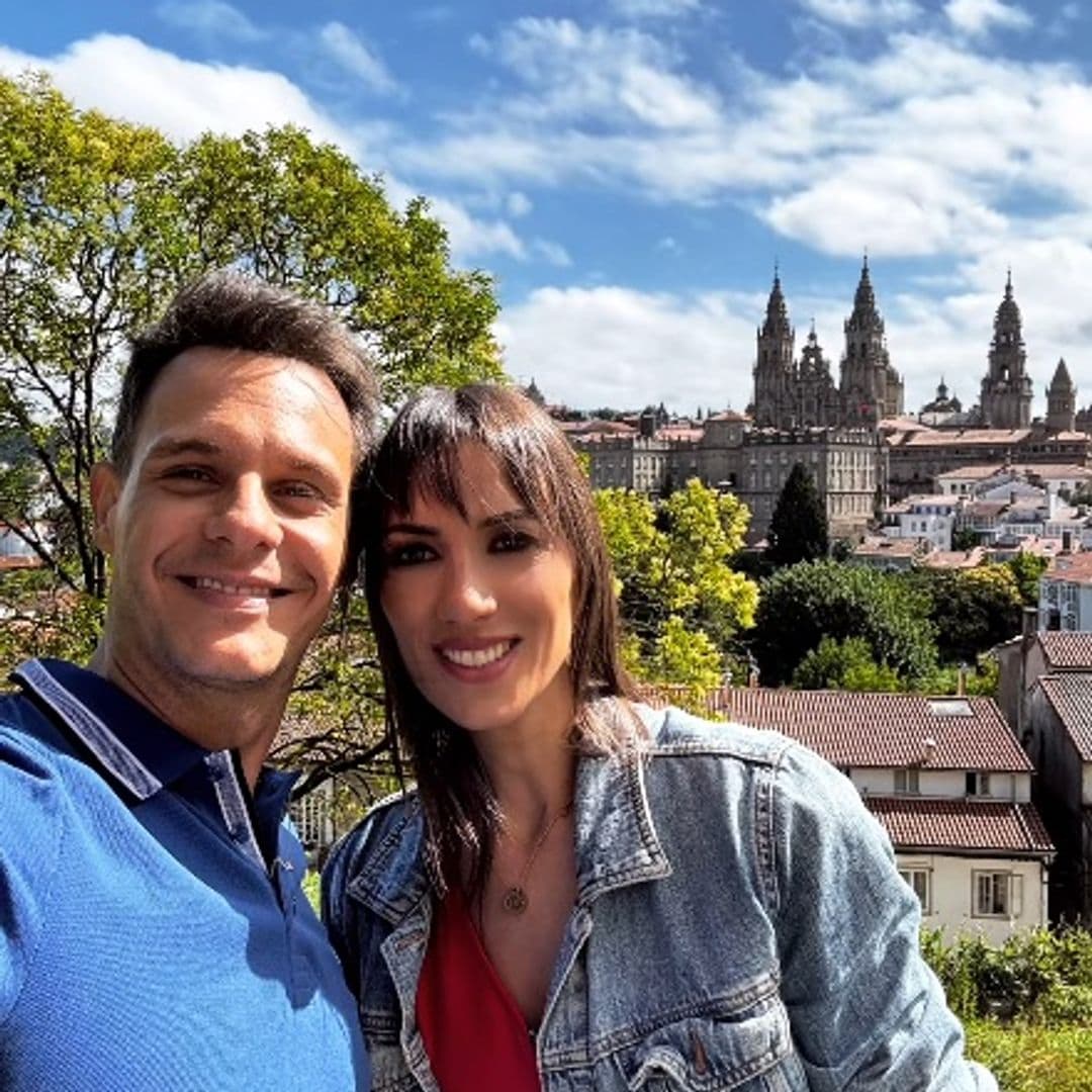 El viaje más especial de Patricia Pardo y Christian Gálvez a Santiago de Compostela junto a su hijo Luca, de 7 meses