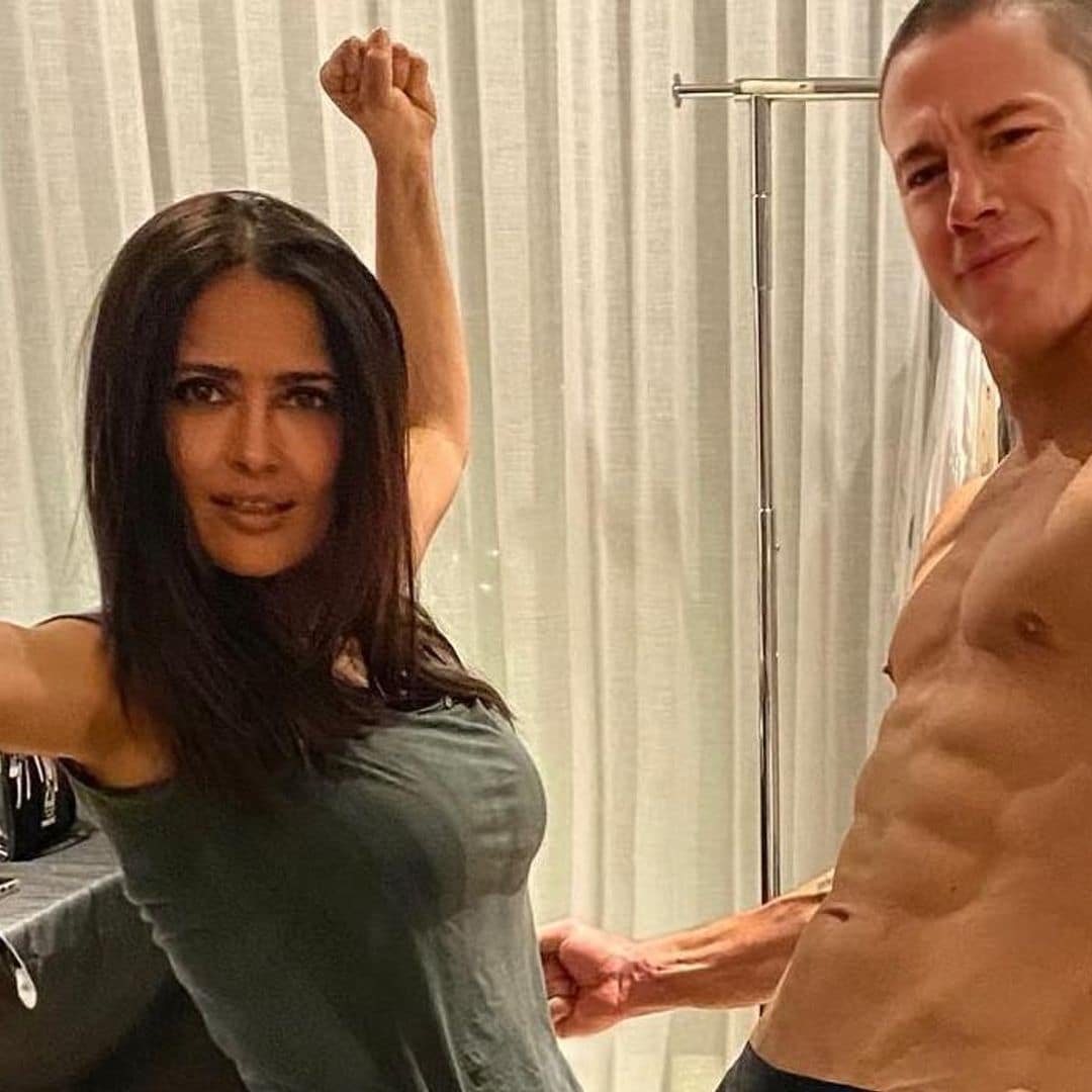 Salma Hayek eleva la temperatura con su foto junto a Channing Tatum