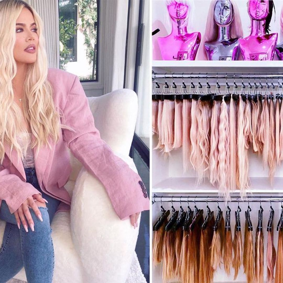 Así luce el clóset de Khloé Kardashian exclusivo para extensiones