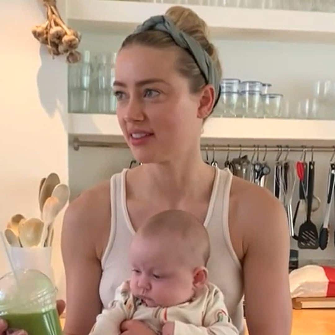 Amber Heard comparte una foto con su hija mientras rodaba la película 'Aquaman 2'