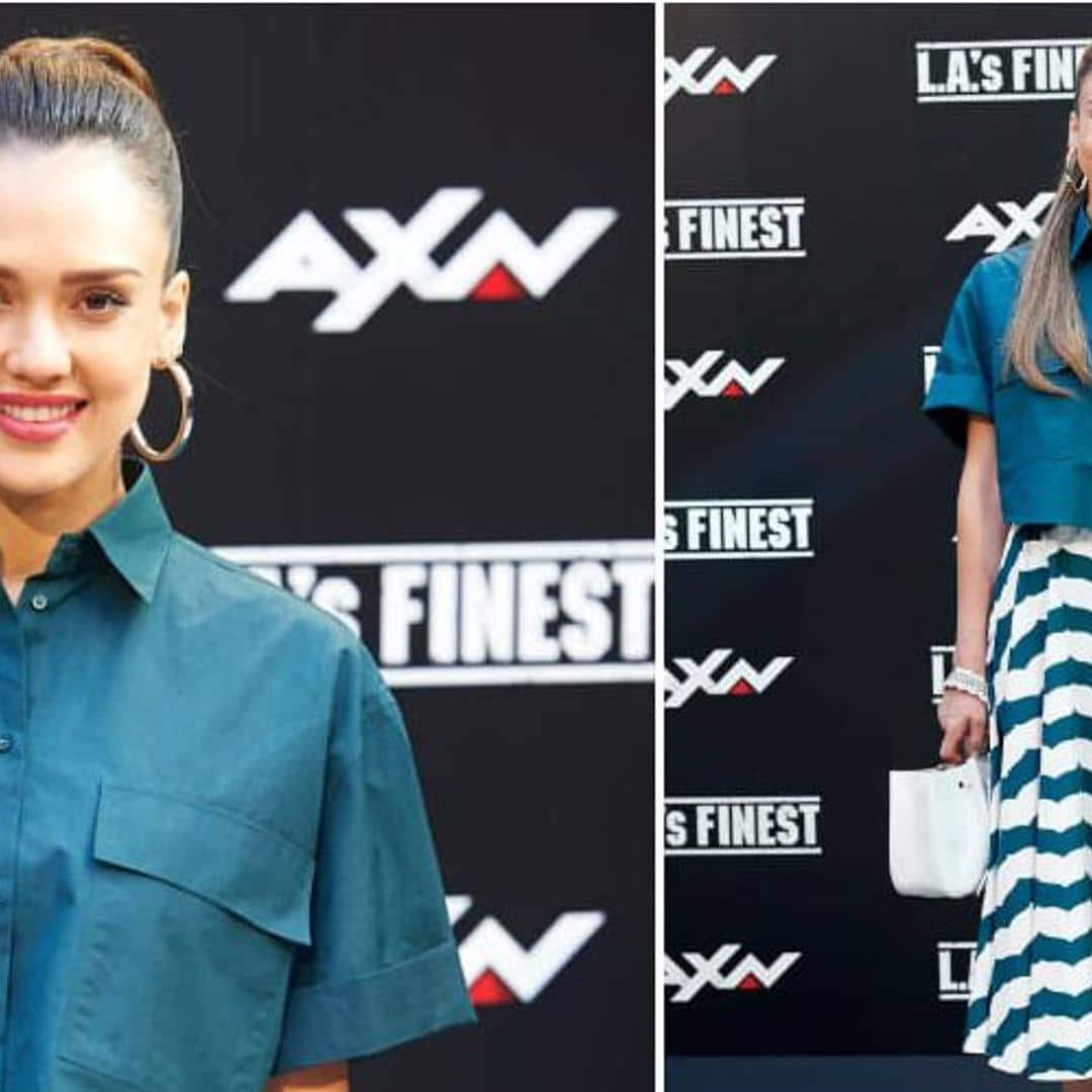 Femenino y todoterreno: este look de Jessica Alba es ideal para el entretiempo