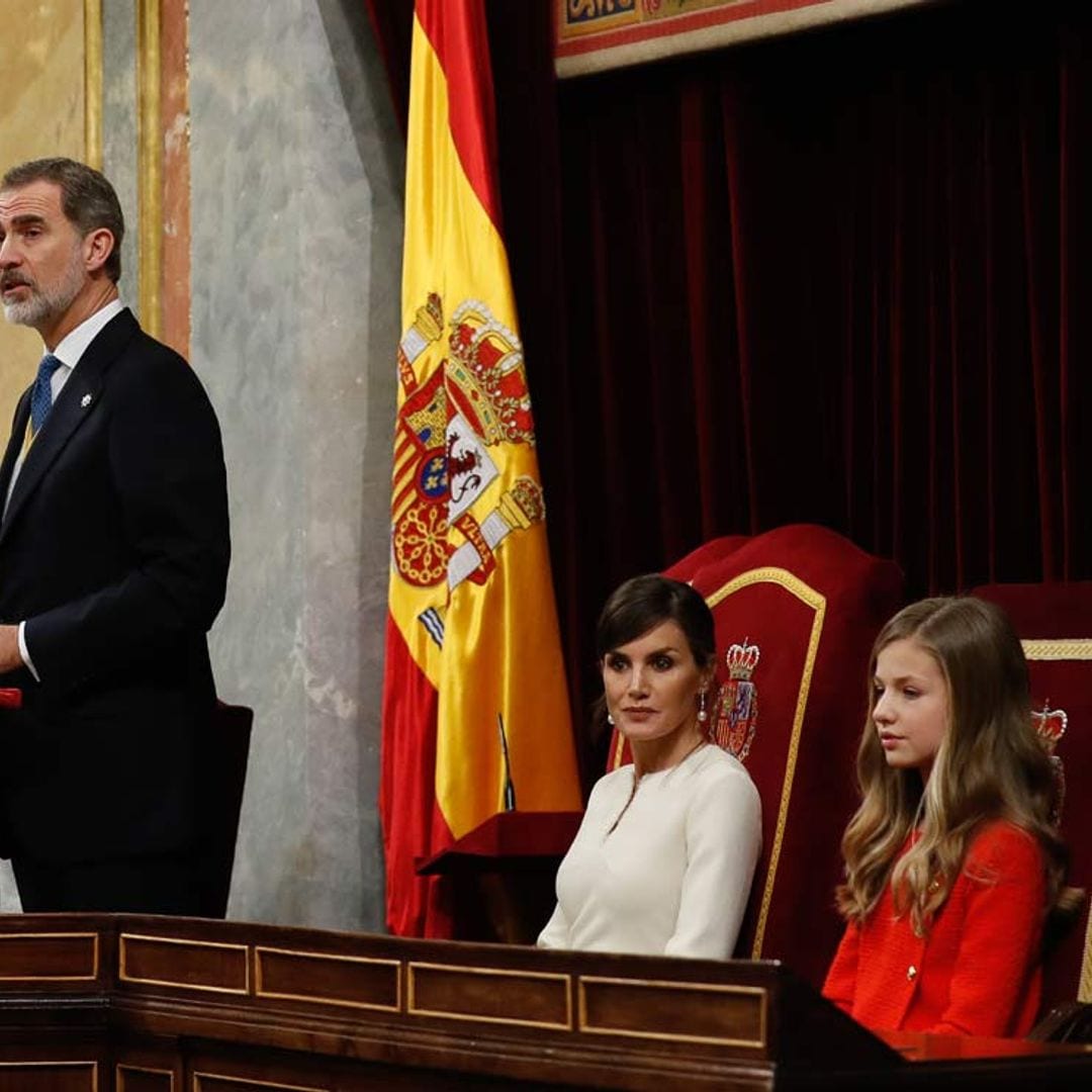 Los Reyes, en compañía de sus hijas, presiden la solemne apertura de Las Cortes