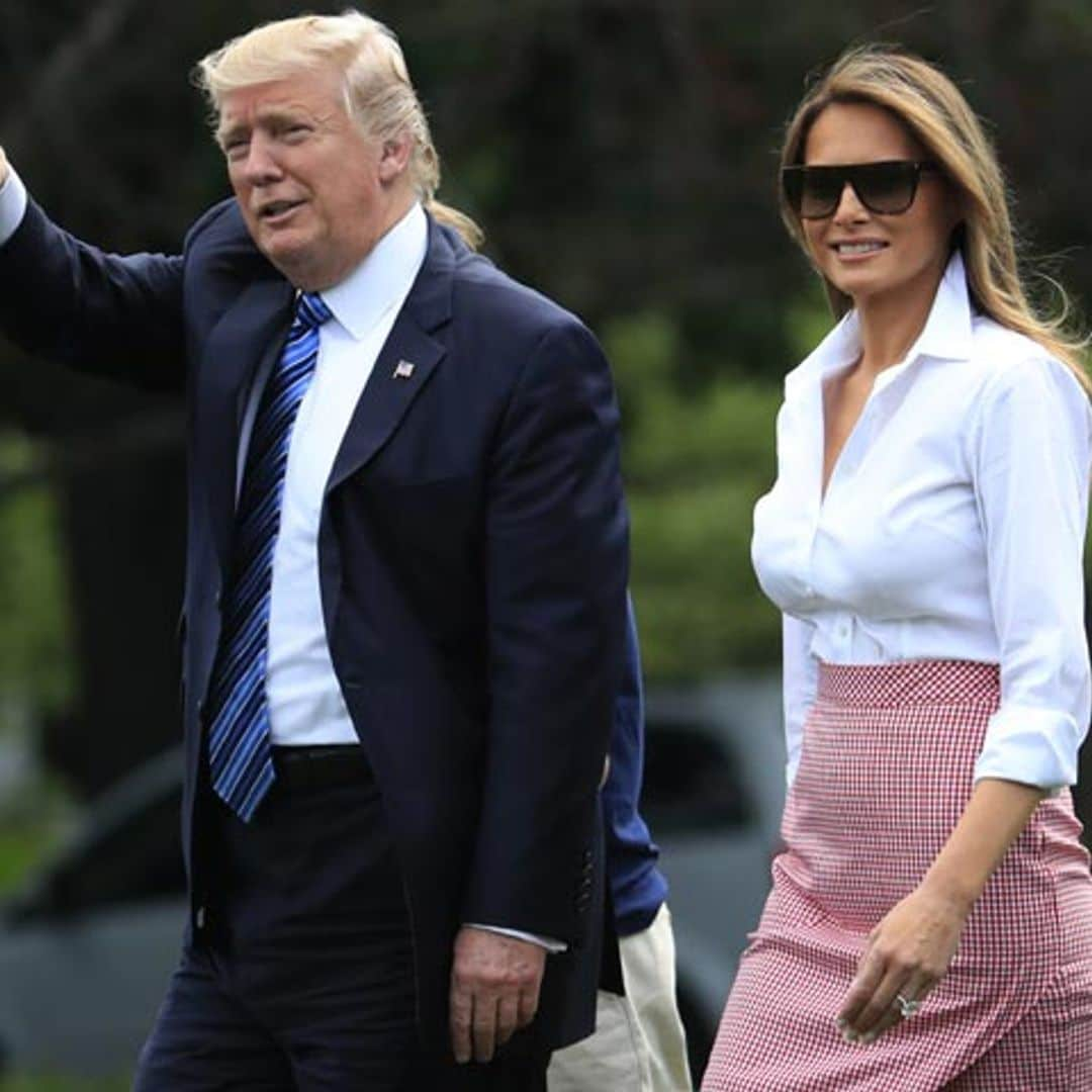 La falda tubo y otro truco revelador del estilo de Melania Trump