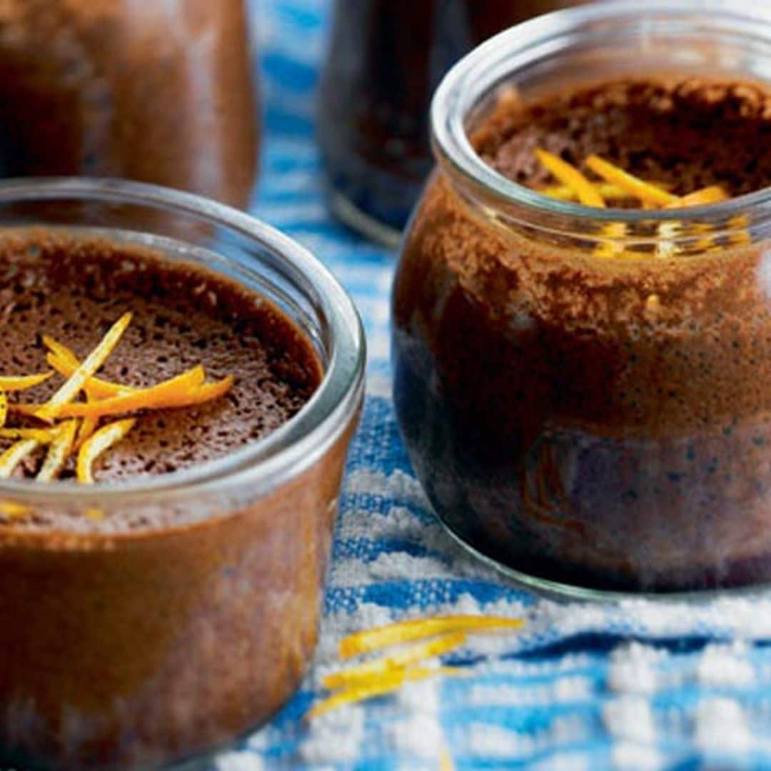 'Mousse' de chocolate con naranja confitada