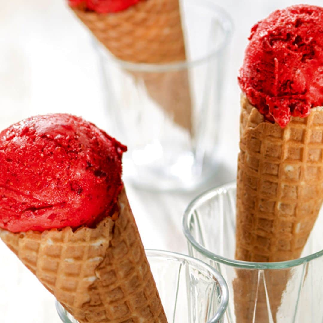 Helado de frutos rojos