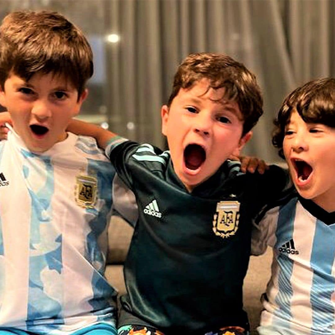 Los tres hijos de Messi le dedican una canción a su padre mientras corean su victoria en la Copa América