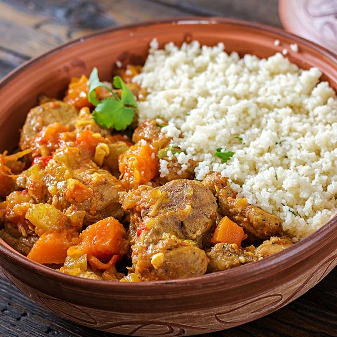 Tajine de cordero con calabaza y cuscús