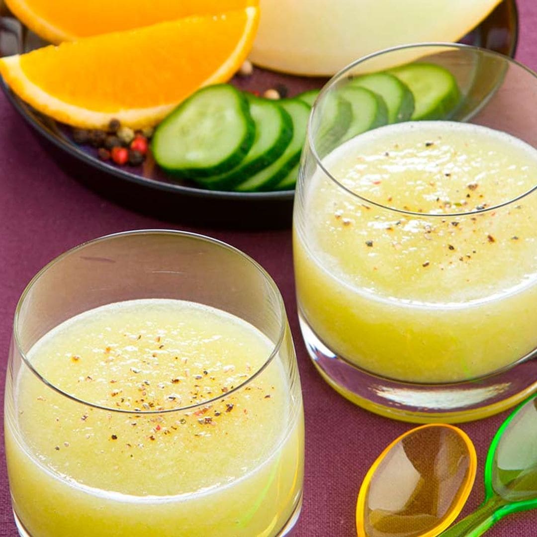 Gazpacho granizado de melón y pepino