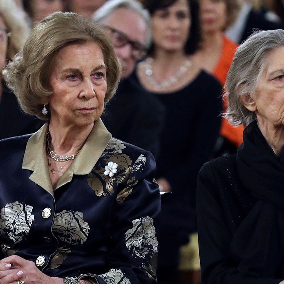 Música y poemas… La emotiva noche de doña Sofía y la princesa Irene en el Palacio Real antes del funeral de la infanta Pilar