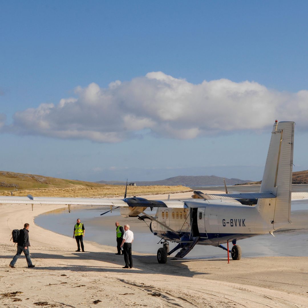 Aeropuerto de Barra, Isla Hébridas, Escocia, playa An Traigh Mhor 