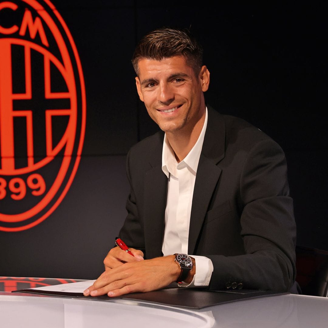 HOLA 4177 ALVARO MORATA firmando el contrato con el AC Milan